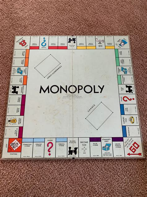 pictures of the monopoly board|picture of original monopoly board.